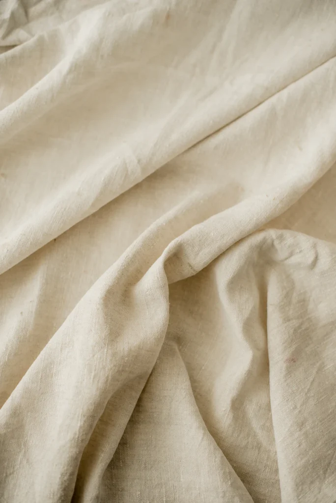 Close-up tekstur sprei katun berwarna beige